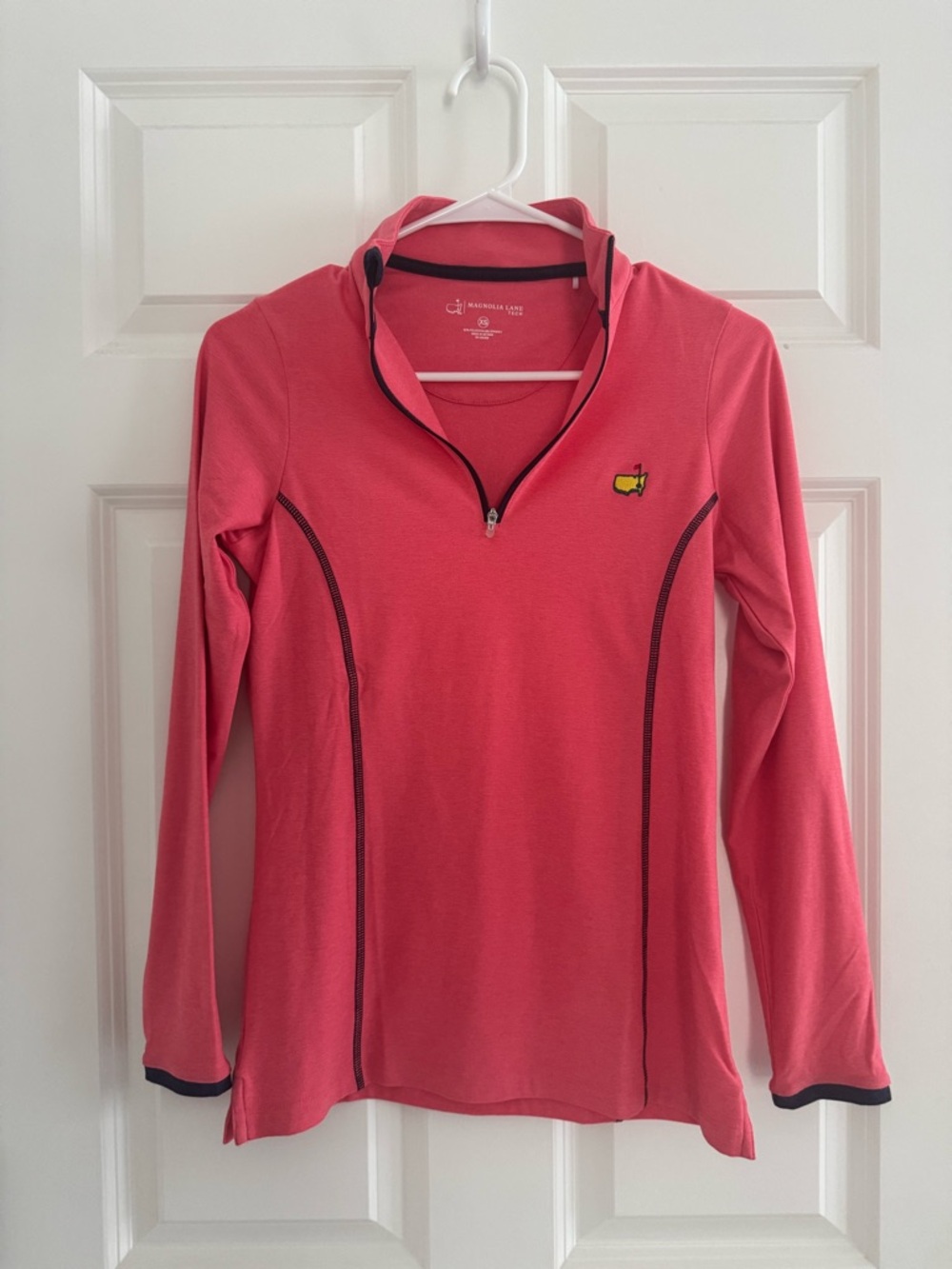 Magnolia Tech MASTER’S Coral Pink Long-Sleeve Quarter Zip Pullover
